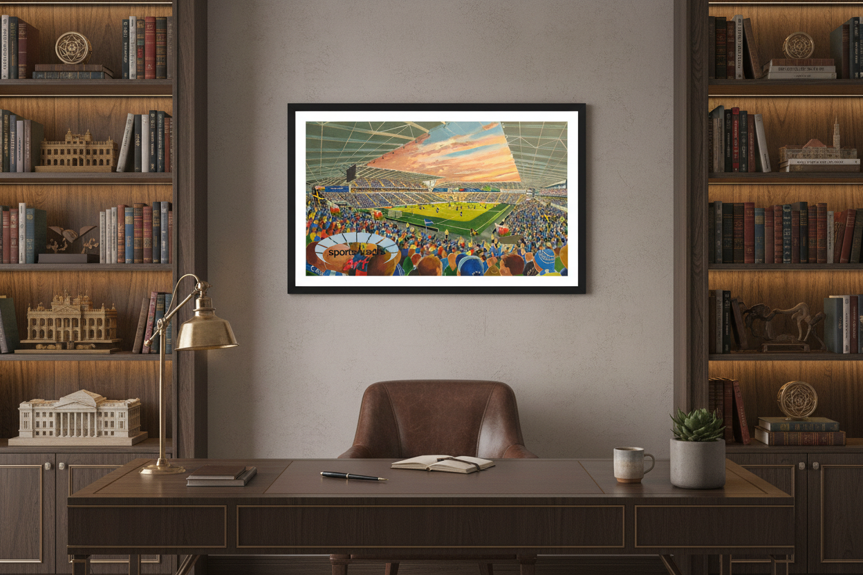 Cardiff City FC Stadium Wall Art – Study/Office lifestyle mockup