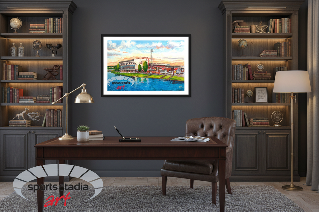 Nottingham Forest FC City Ground Stadium Wall Art – Study/Office lifestyle mockup