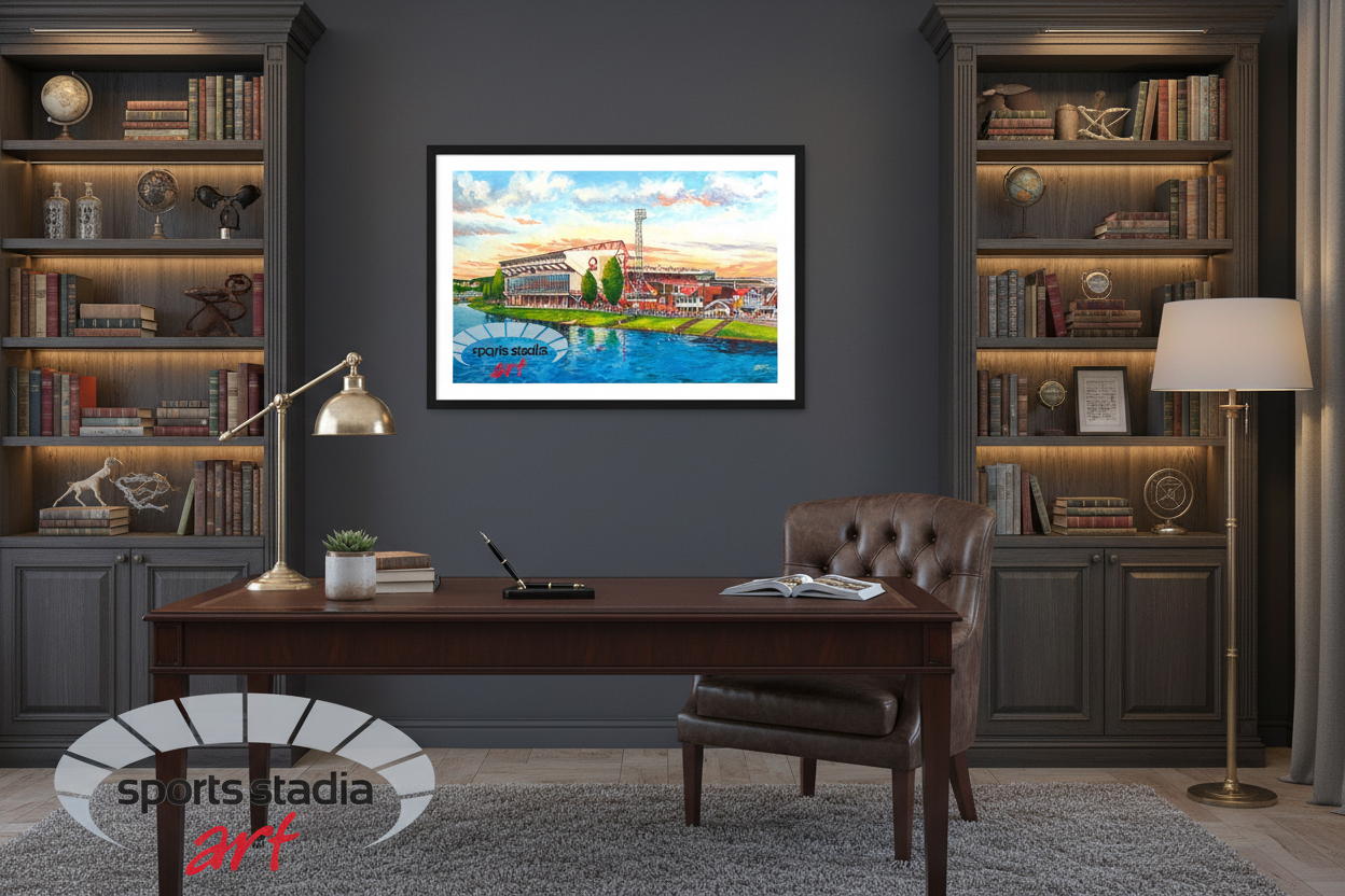 Nottingham Forest FC City Ground Stadium Wall Art – Study/Office lifestyle mockup