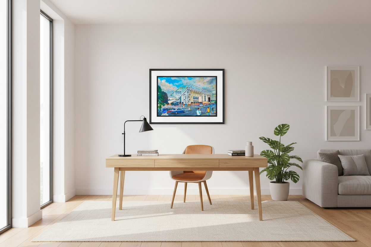 Leeds United FC Elland Road 'Going to the Match' – Bright Study/Office Mockup