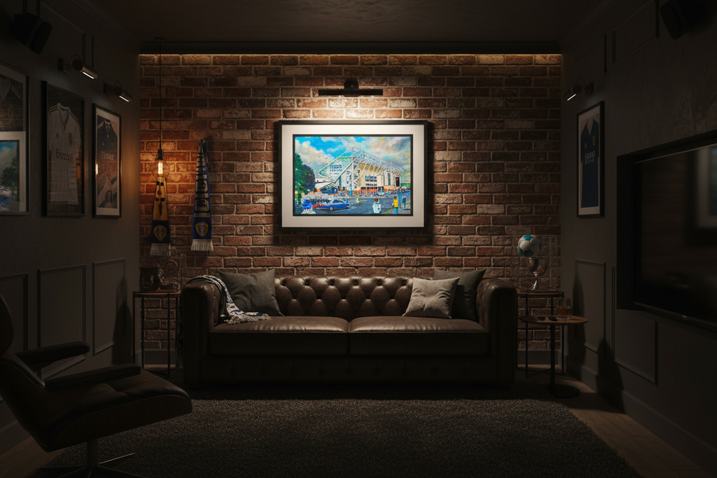 Leeds United FC Elland Road 'Going to the Match' – Moody Man Cave Mockup