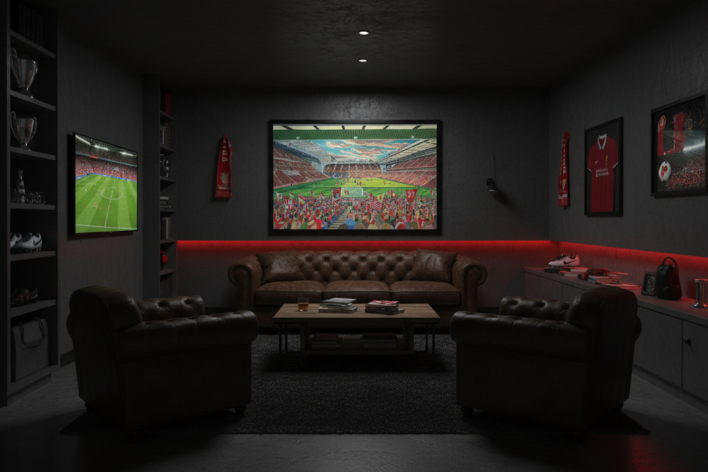 Liverpool FC Anfield Road Stadium Wall Art - Man Cave Mock-up