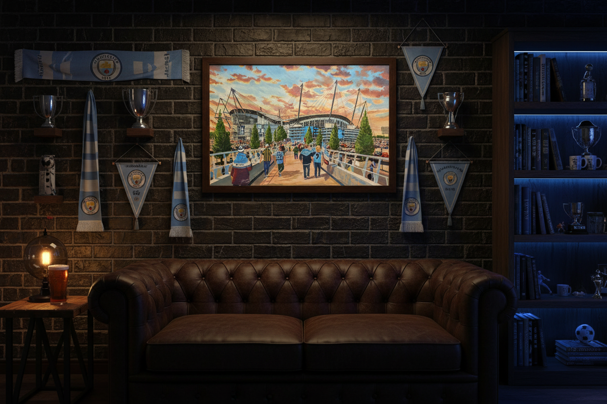 Moody Man Cave - Manchester City Etihad Stadium Print