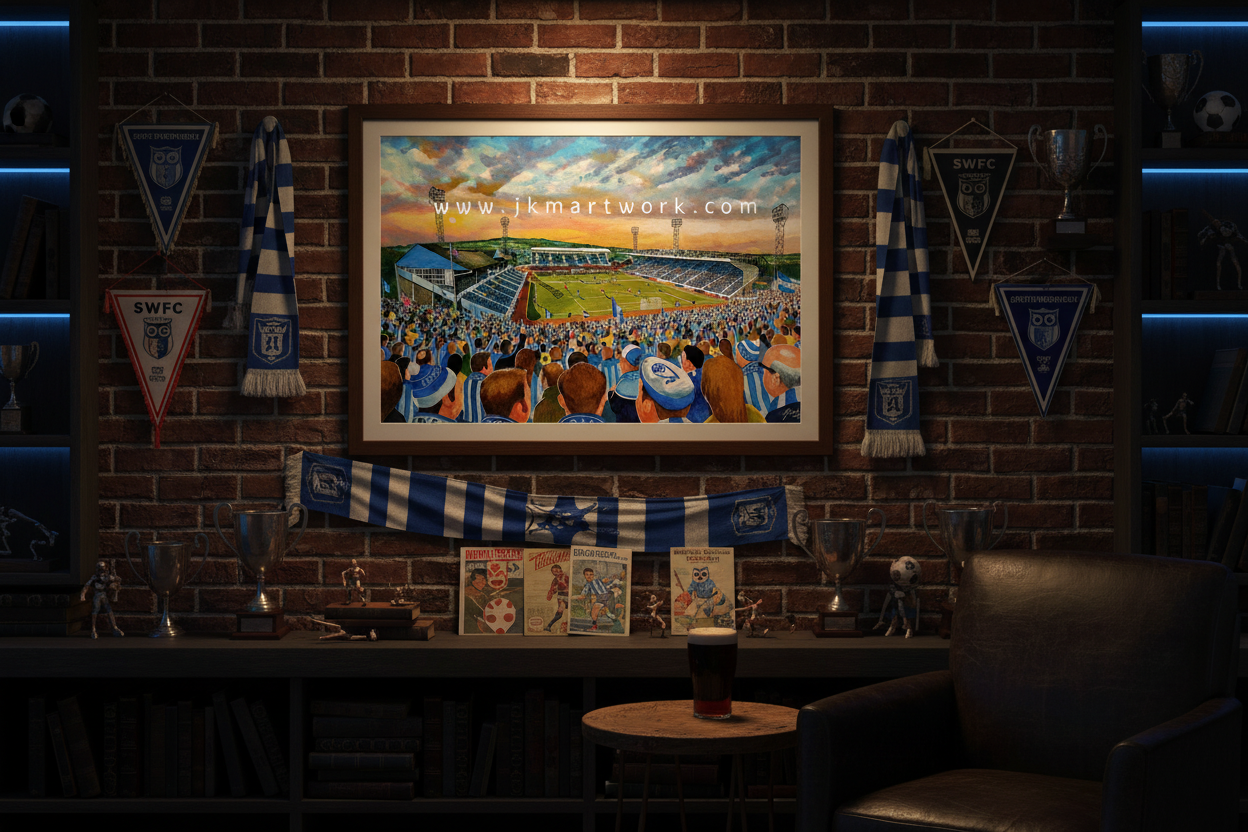 Moody Man Cave - Sheffield Wednesday Hillsborough Yesteryear Print