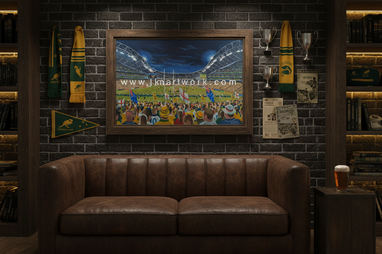 Moody Man Cave - Stadium Australia Wall Art Print