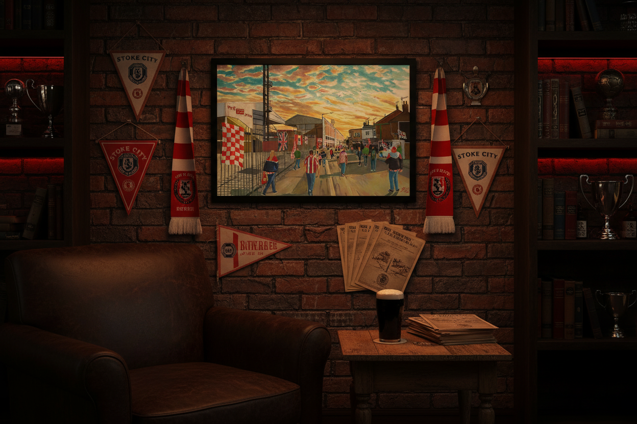 Moody Man Cave - Stoke City FC Victoria Ground Print