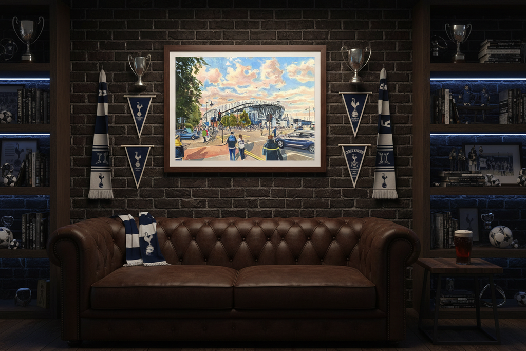 Moody Man Cave - Tottenham Stadium Wall Art Print