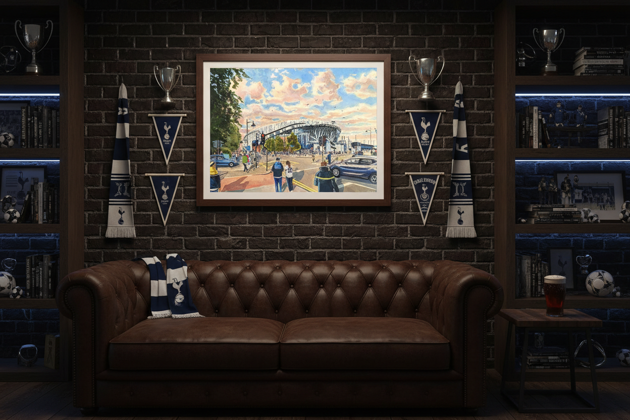 Moody Man Cave - Tottenham Stadium Wall Art Print