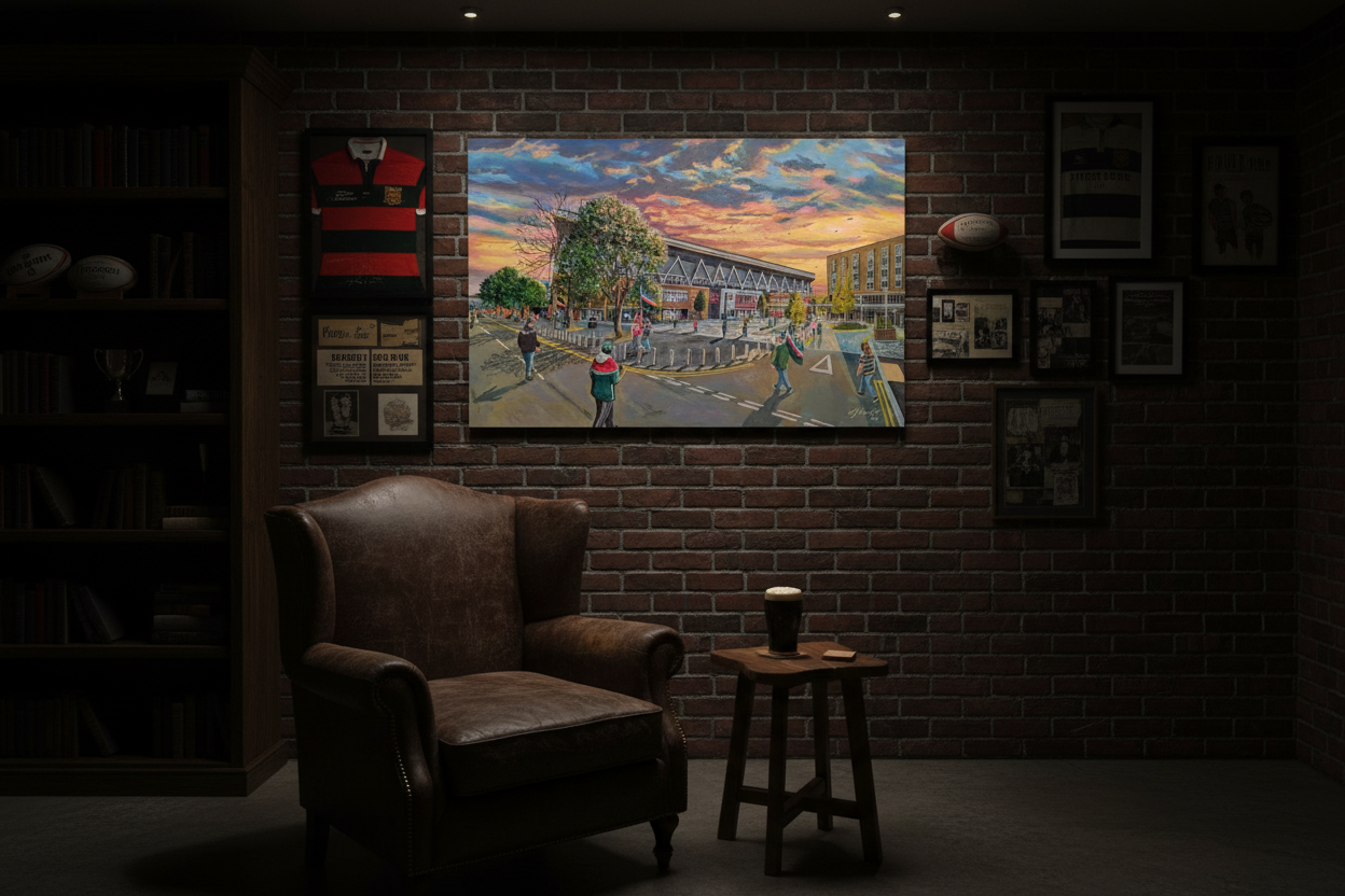 Moody Man Cave - Welford Road Stadium Print