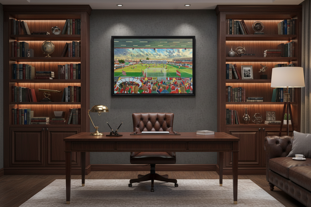 Morecambe FC Christie Park – Study/Office Mockup