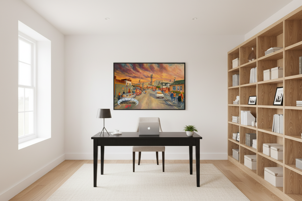 Motherwell FC Fir Park Going to the Match - Bright Study/Office Mockup