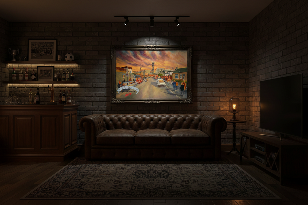 Motherwell FC Fir Park Going to the Match - Man Cave Mockup
