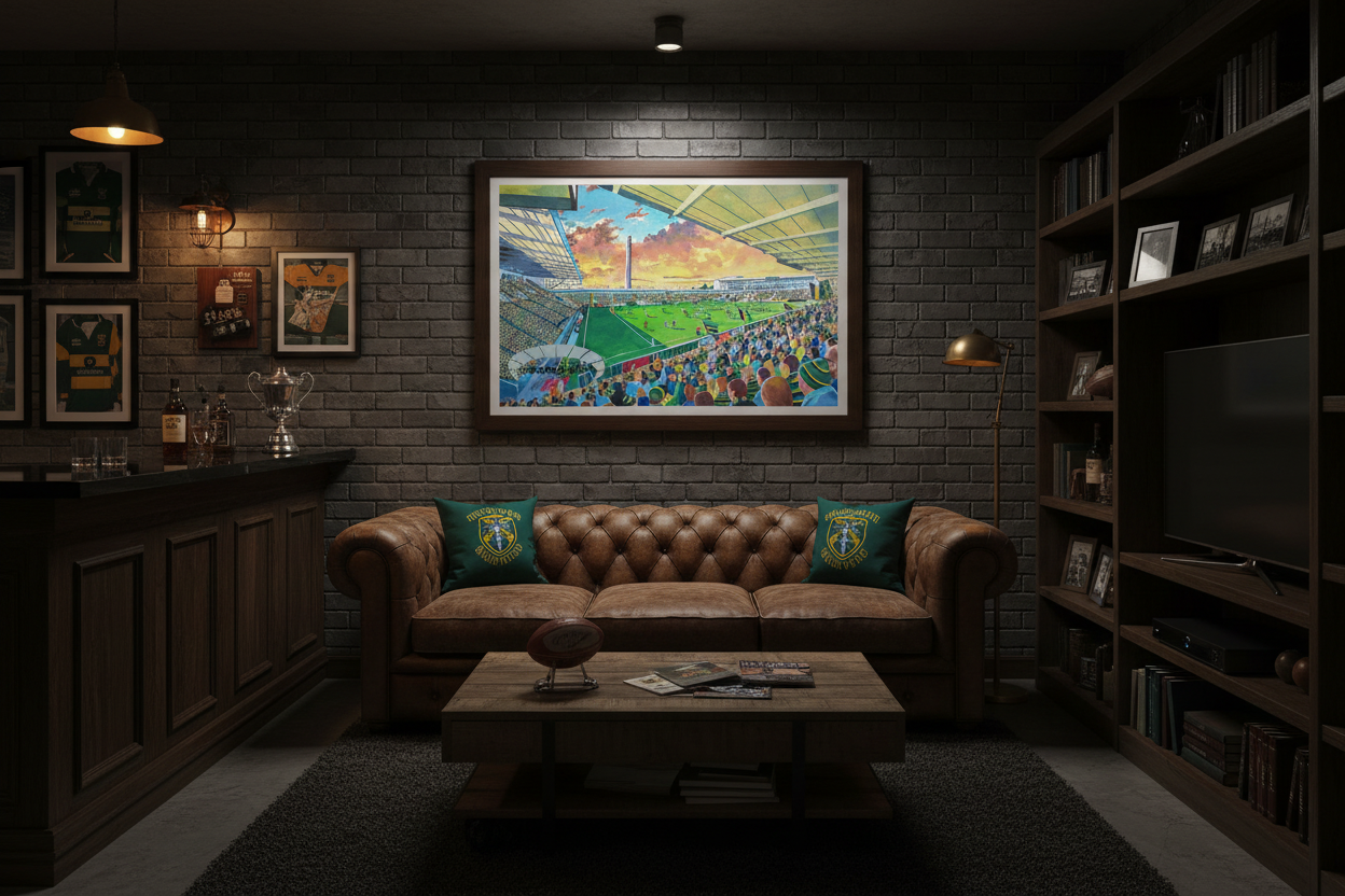 Northampton Saints Franklin's Gardens - Man Cave Mockup