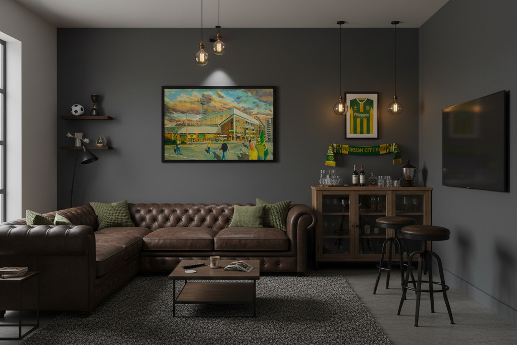 Norwich City FC Carrow Road – Man Cave Mockup