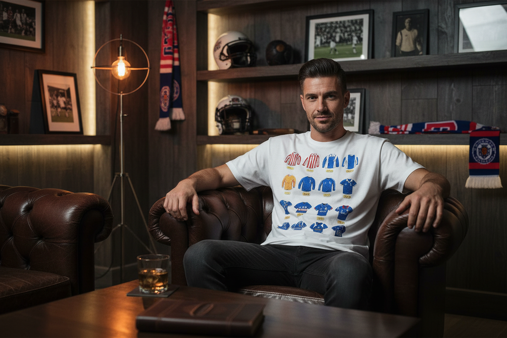 Oldham Athletic T-Shirt Man Cave Mockup
