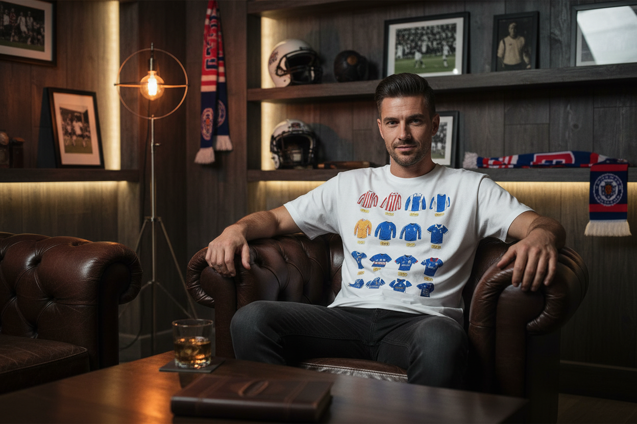 Oldham Athletic T-Shirt Man Cave Mockup