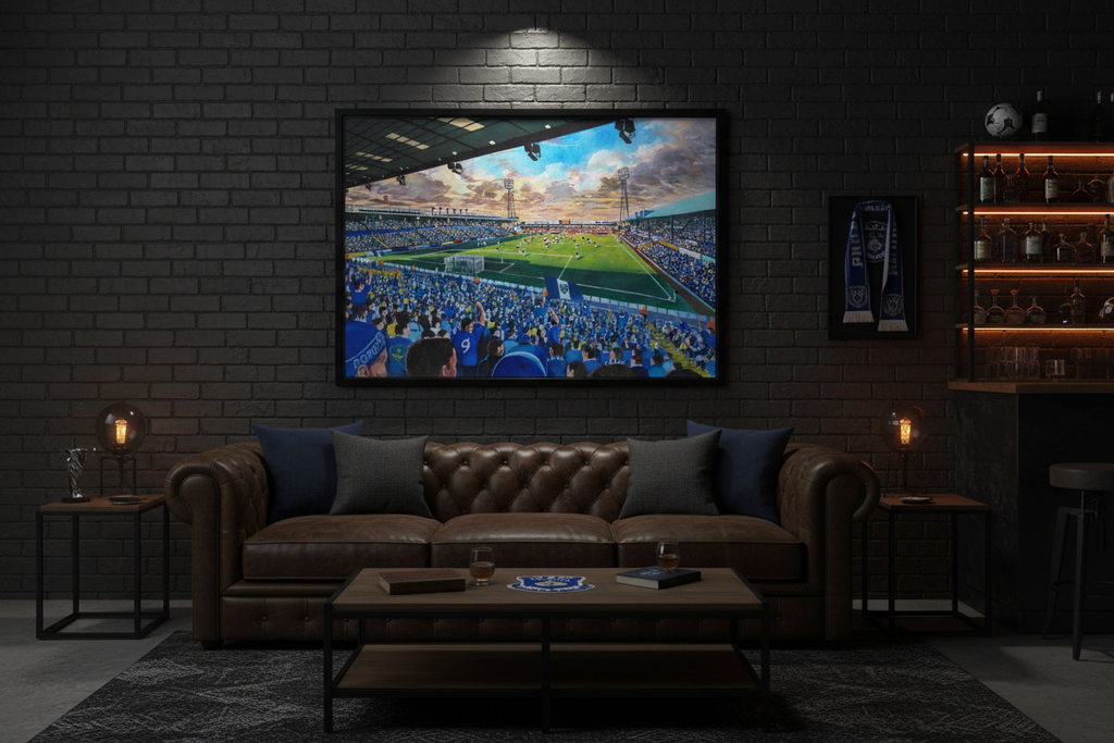 Portsmouth FC Fratton Park - Man Cave Mockup