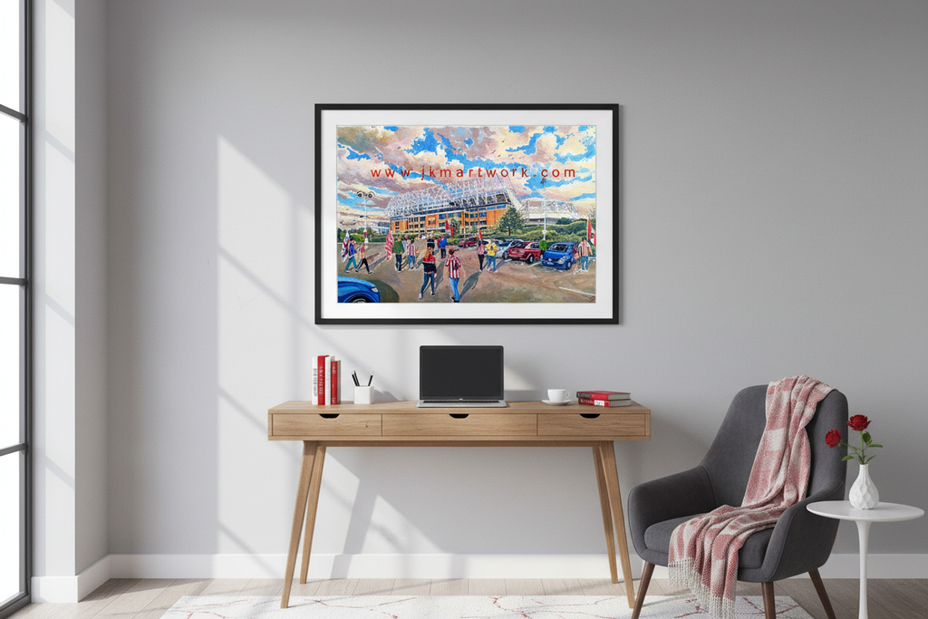 Study/Office Mock-up - AFC Sunderland Stadium of Light Print