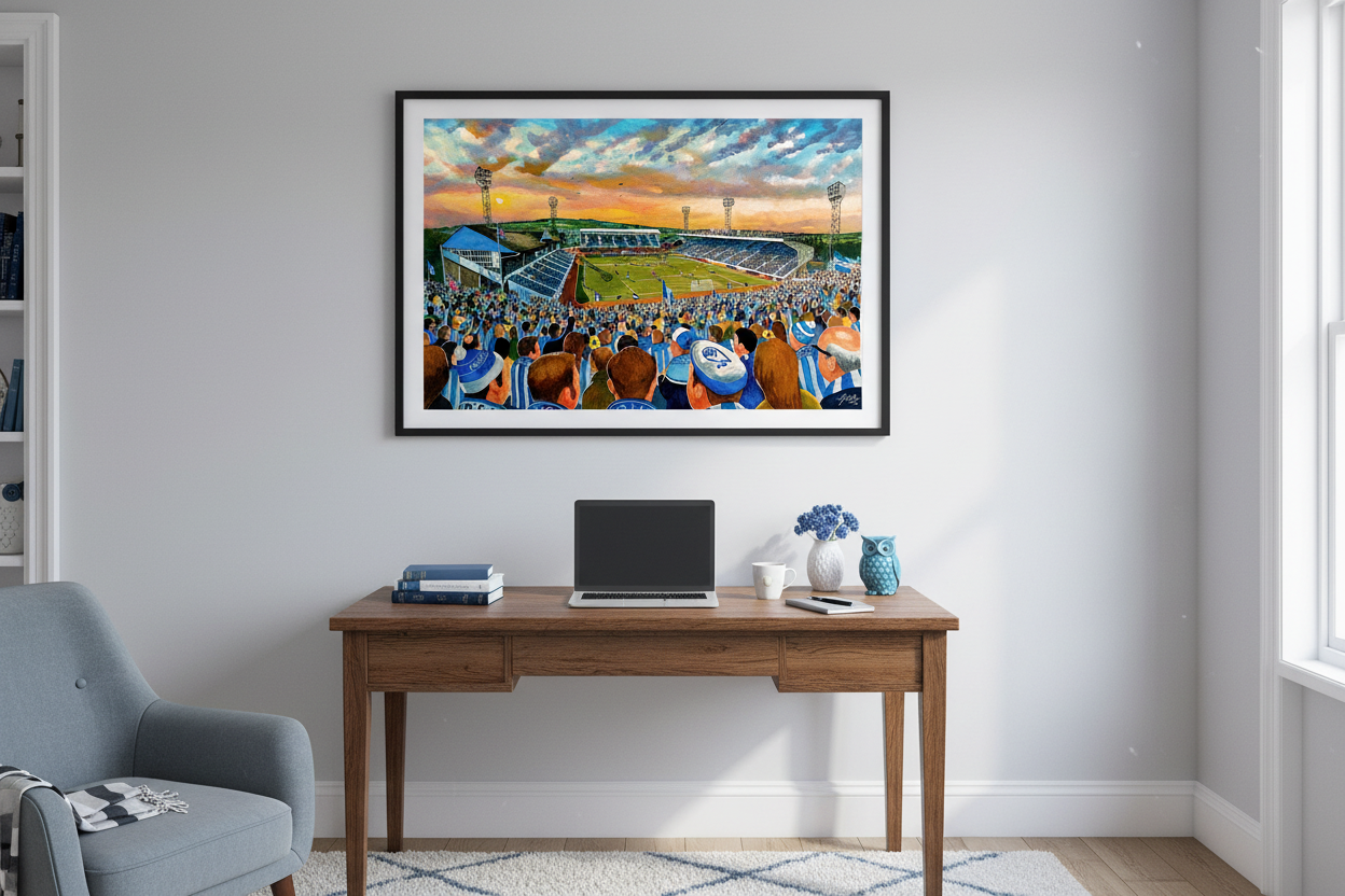 Study/Office Mock-up - Sheffield Wednesday Hillsborough Yesteryear Print
