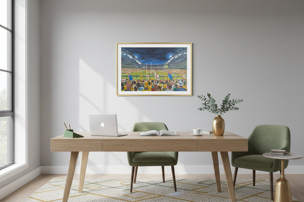 Study/Office Mock-up - Stadium Australia Wall Art Print