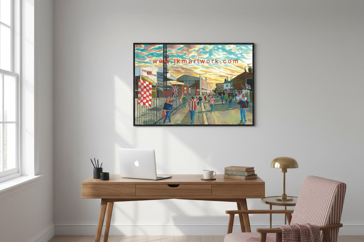 Study/Office Mock-up - Stoke City FC Victoria Ground Print