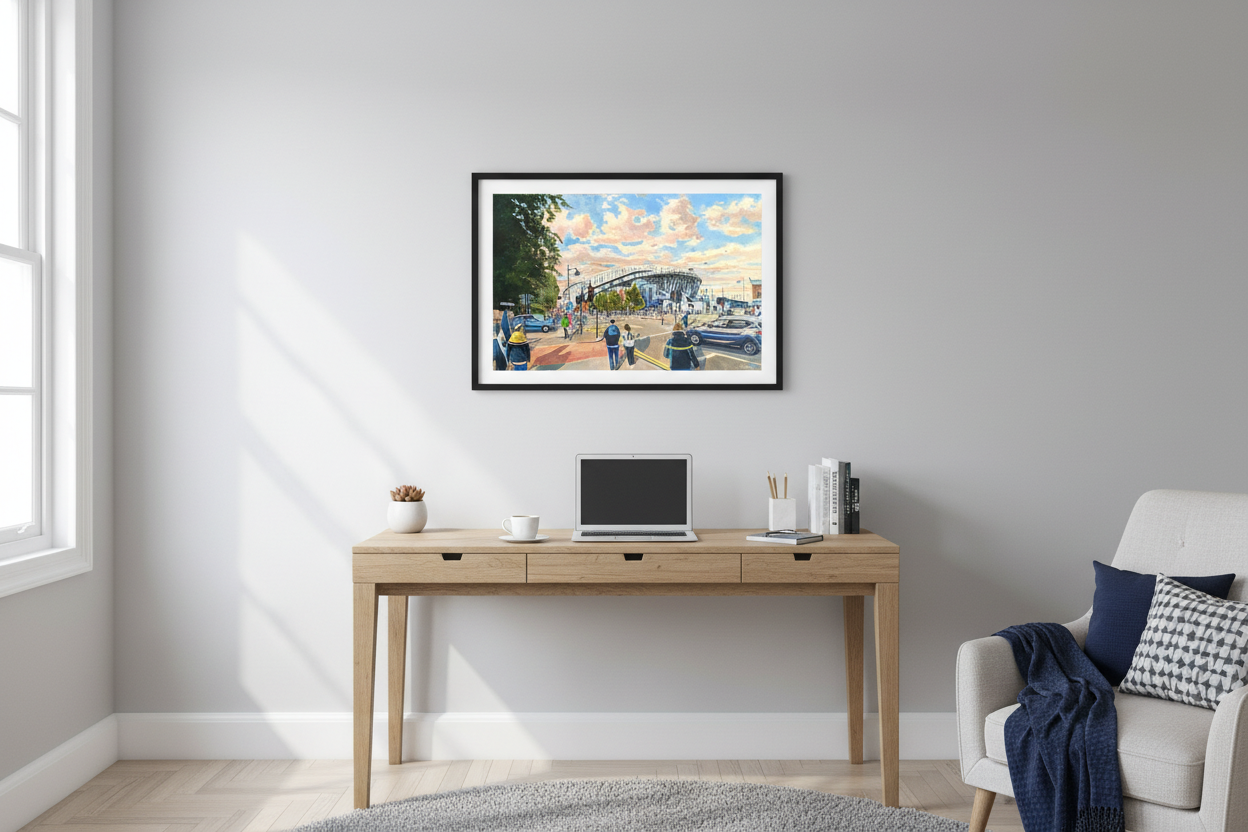 Study/Office Mock-up - Tottenham Stadium Wall Art Print