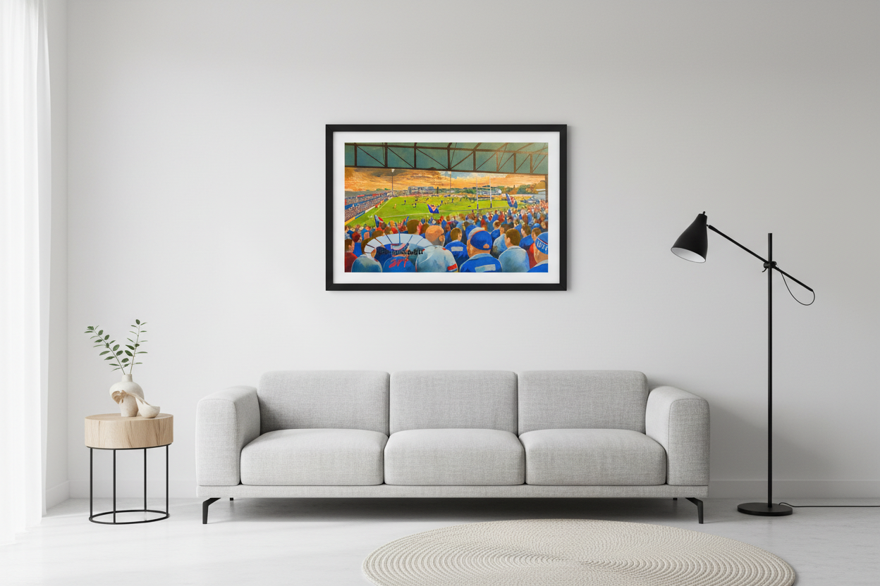 Wakefield Trinity Belle Vue Wall Art Mockup