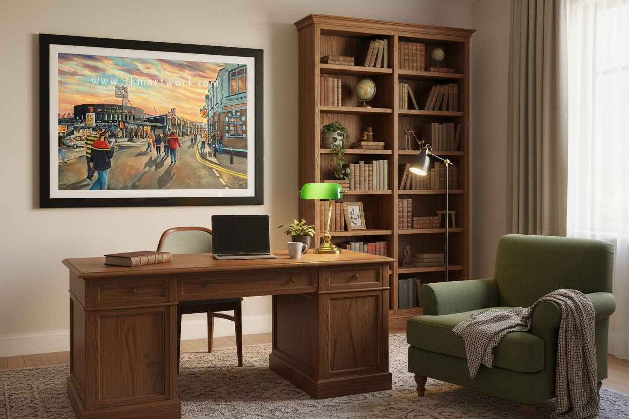 Watford FC Vicarage Road Stadium Wall Art - Study/Office Mockup
