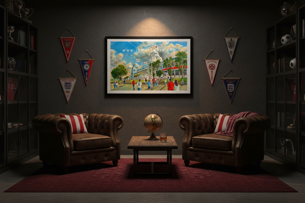 Wembley Stadium Yesteryear - Moody Man Cave Mockup