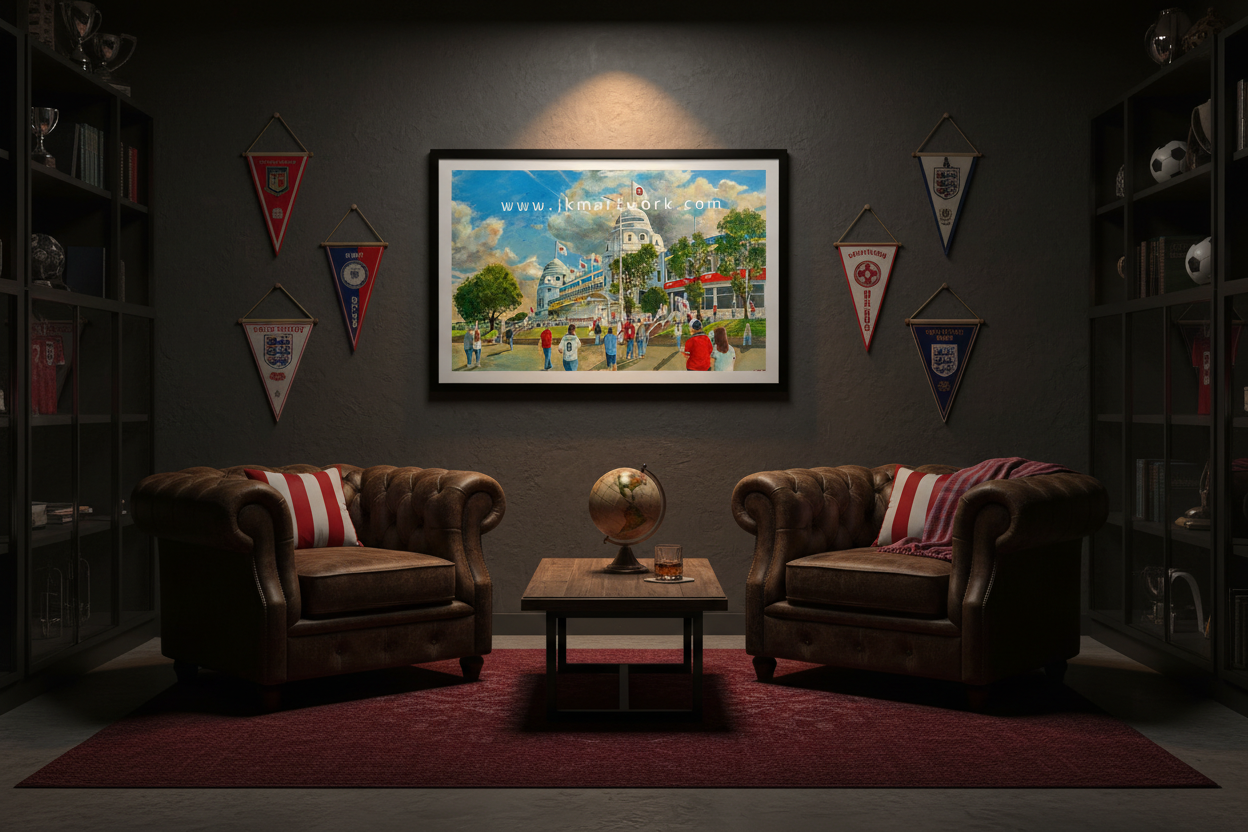 Wembley Stadium Yesteryear - Moody Man Cave Mockup