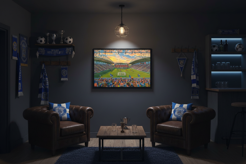 Wigan Athletic FC DW Stadium - Moody Man Cave Mockup