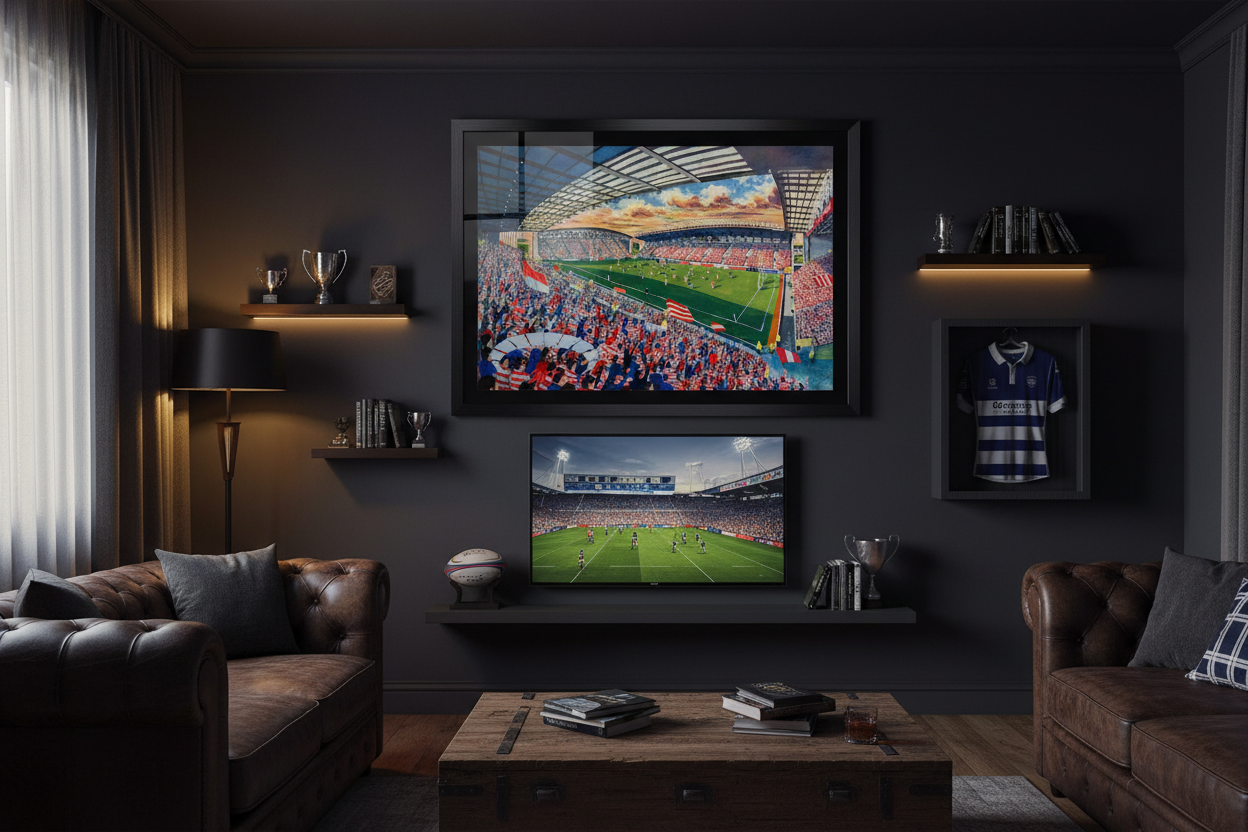 Wigan Warriors DW Stadium - Man Cave Lifestyle Mockup